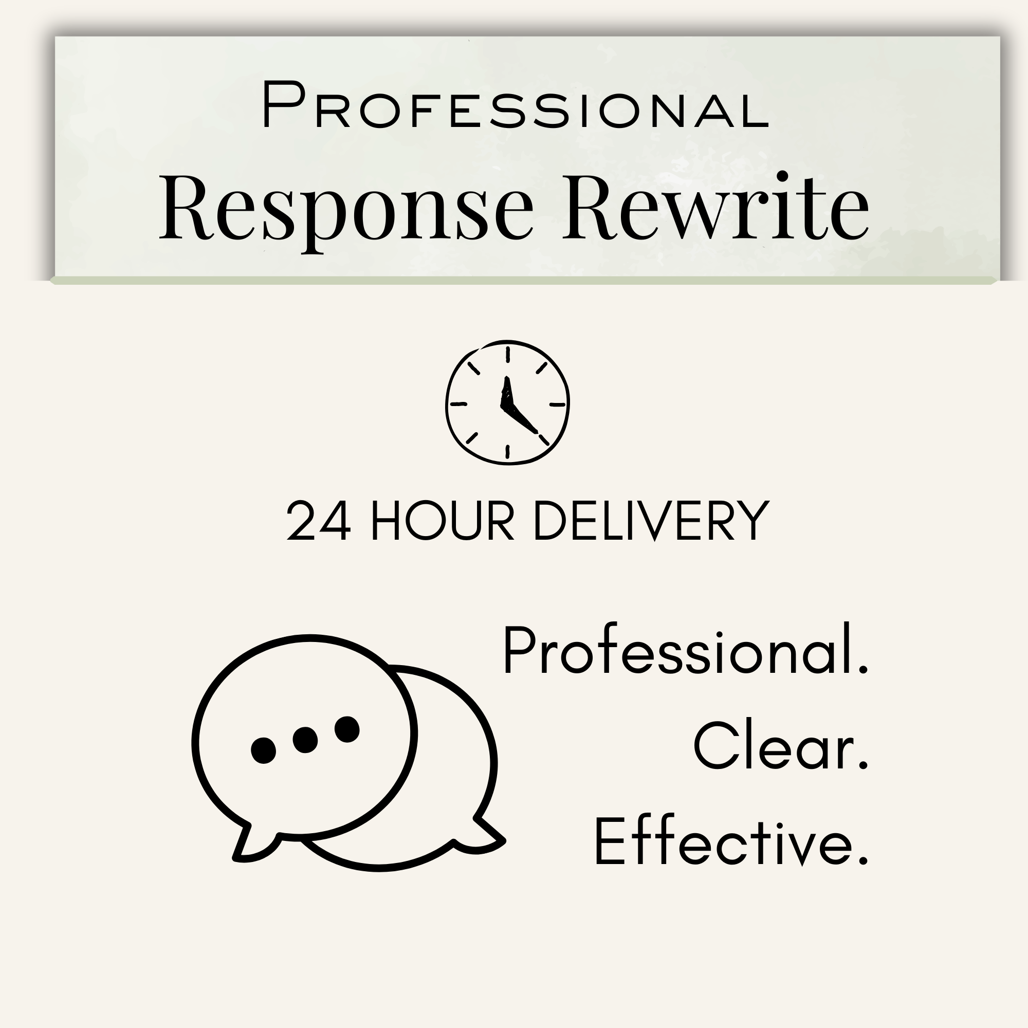 Professional Response Rewrite